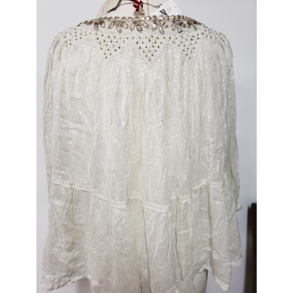 💯%Anthropologie Madi Shimmer Swing Blouse - Picture 8 of 12